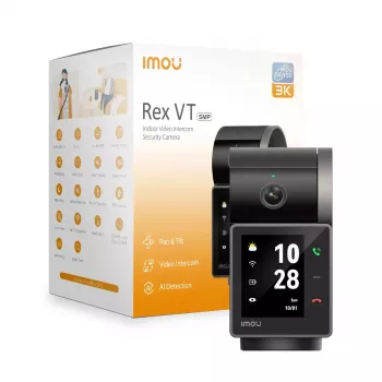 IP drošības kamera IMOU Rex VT Pro – galda novietojums, 2880×1620, 3.6mm, 8× digitālais tālummaiņa, 87°×48° skata leņķi, 2.4 collu ekrāns