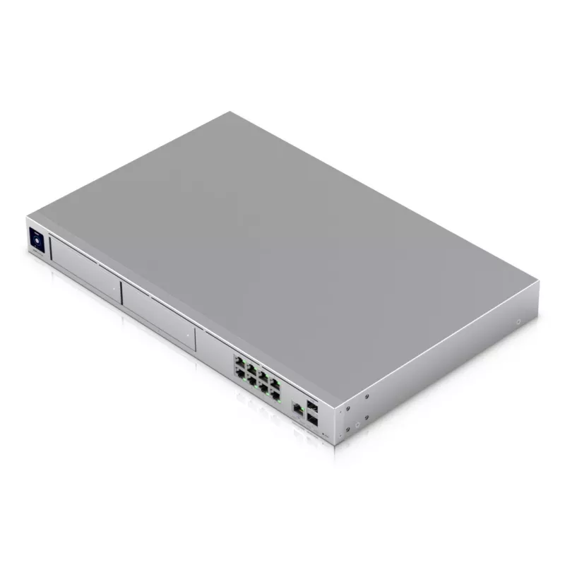 Pārvaldāms slēdzis UBIQUITI UniFi Dream Machine Pro Max, 9 porti 2.5G Ethernet, 1U statīvs, 2×SFP+, 10G atbalsts, 60W jauda