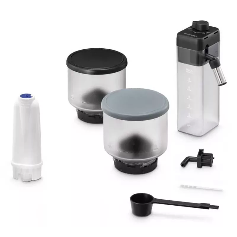 Kafijas automāts De’Longhi Rivelia EXAM440.55.g — pilnībā automātisks, 1.4 L ūdens tvertne, 250 g dzirnaviņas, 19 bāri, TFT skārienekrāns