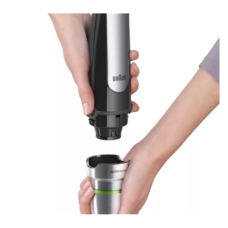 Braun MQ 7035X 0.6 L rokas blenderis 1000 W Melns, satinēts tērauds