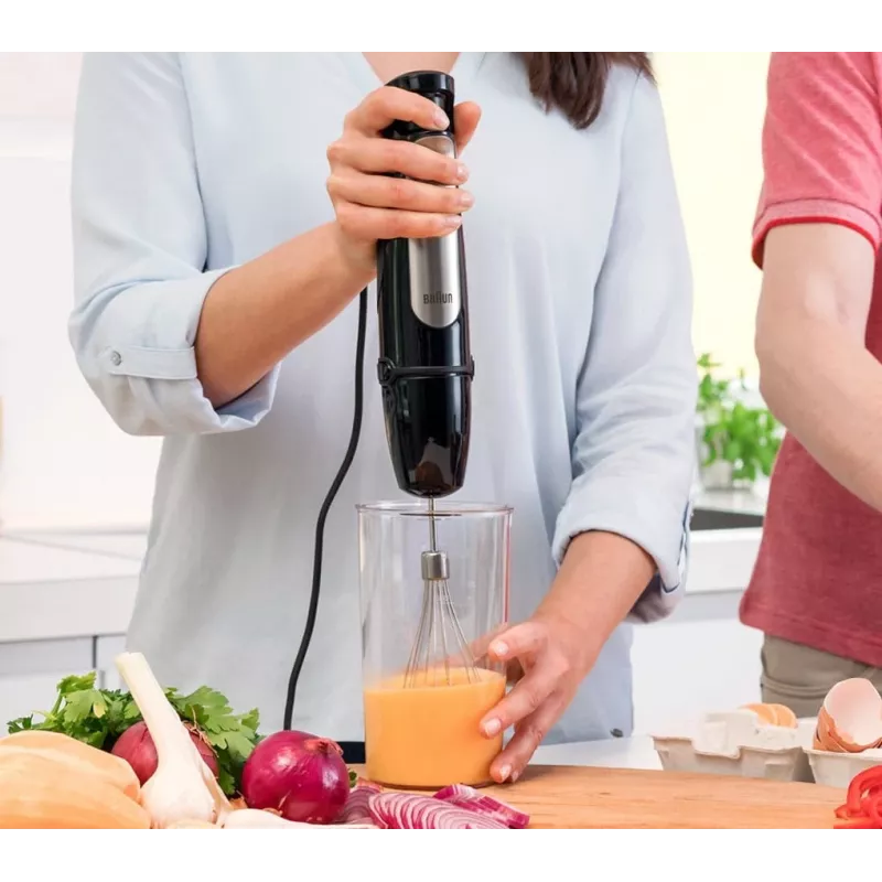 Braun MQ 7035X 0.6 L rokas blenderis 1000 W Melns, satinēts tērauds
