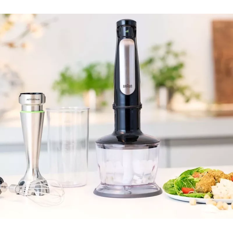 Braun MQ 7035X 0.6 L rokas blenderis 1000 W Melns, satinēts tērauds