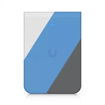 Piekļuves punkts UBIQUITI U7 Pro Wall — sienā iebūvējams Wi‑Fi 7 AP, 2,4/5/6 GHz, 6 telpiskās plūsmas, 2500 Mbps LAN, PoE (44–57 V), iekštelpām, balts