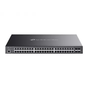 TP-Link Omada SG3452XMPP tīkla slēdzis, pārvaldāms L2+, Gigabit Ethernet (10/100/1000), PoE, 1U, melns