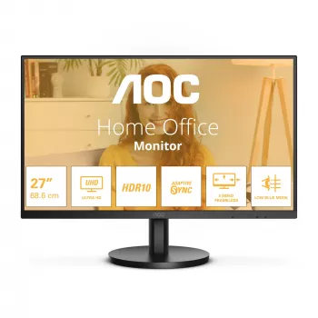 AOC U27B3M 27 collu 4K Ultra HD monitors ar VA paneli, HDR10 un AdaptiveSync