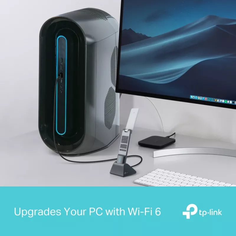Bezvadu USB tīkla adapteris TP-Link Archer AX3000 (Archer TX50UH) – Divu joslu Wi‑Fi 6, USB 3.2 Gen1, līdz 3000 Mbps, iekšējā antena, Windows 11