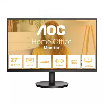 AOC B3 U27B3A 27 collu 4K UHD LCD monitors, melns