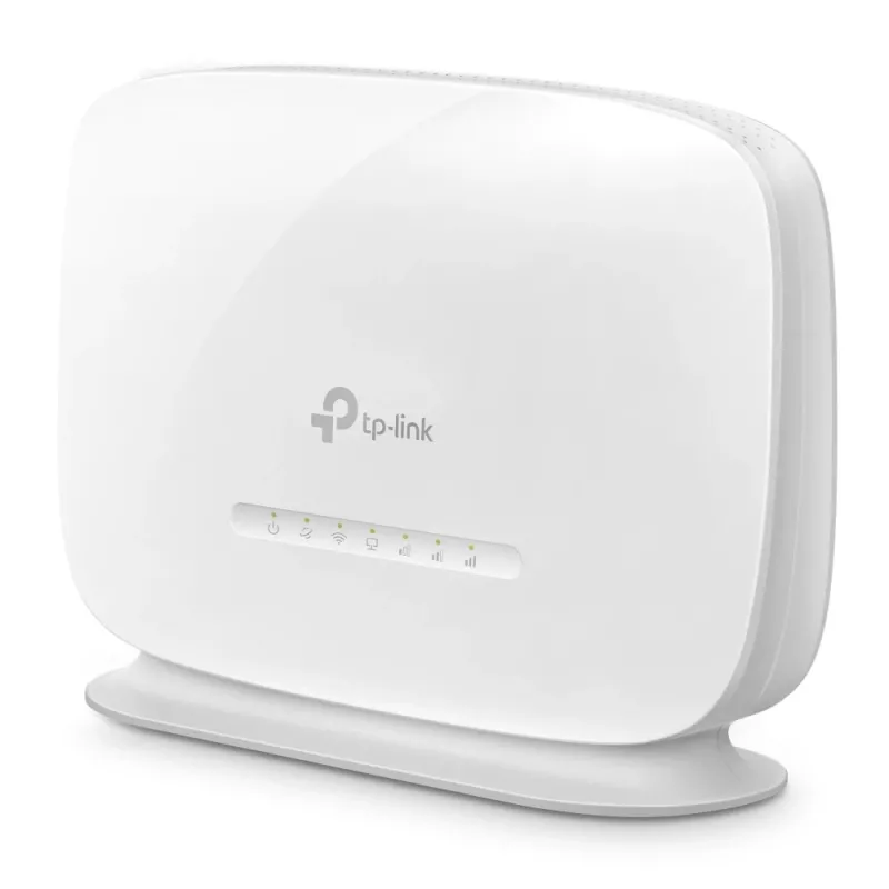 TP-Link 300 Mbps bezvadu N 4G LTE maršrutētājs, Wi-Fi 4 (802.11n), vienas joslas (2.4 GHz), Ethernet LAN, 4G, balts, galda maršrutētājs