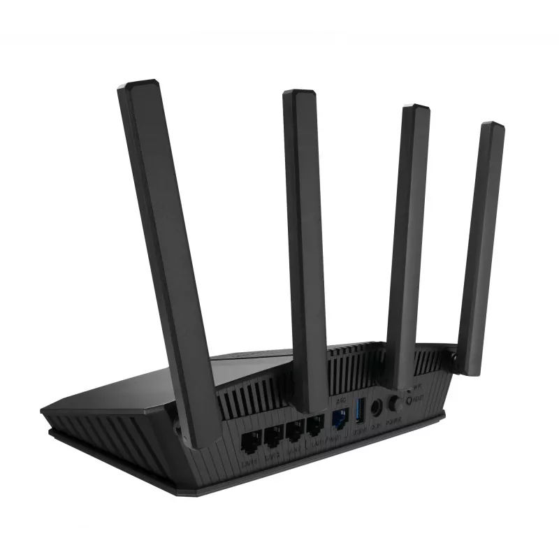 ASUS RT-BE58U V2 bezvadu maršrutētājs 2.5 Gigabit Ethernet divjoslu (2.4 GHz / 5 GHz) Melns