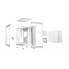 PC korpuss be quiet! LIGHT BASE 600 DX White Midi Tower, ATX/microATX/Mini-ATX, stikla sāns, RGB priekša, USB-C