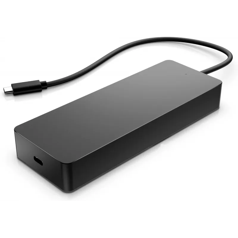 HP Universal USB-C Multiport Hub, vadu, USB 3.2 Gen 2 (3.1 Gen 2) Type-C, 10/100/1000 Mbit/s, melns, 4K Ultra HD