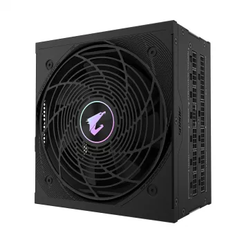 GIGABYTE AORUS ELITE P1000W ICE barošanas bloks - PCIe 5.0, 80 PLUS Platinum, pilnībā modulārs, 120mm ventilators, ATX 3.0, EU kontaktdakša