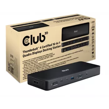 CLUB3D CSV-1583 Thunderbolt 4 dokstacija 16-in-1 ar DisplayLink