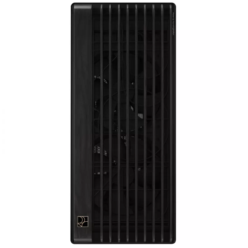 PC korpuss ASUS ProArt PA602 Wood Edition Midi Tower Melns — Koks, ATX/EATX atbalsts, Rūdīts stikls, 4×3.5 collu / 8×2.5 collu, GPU līdz 450 mm