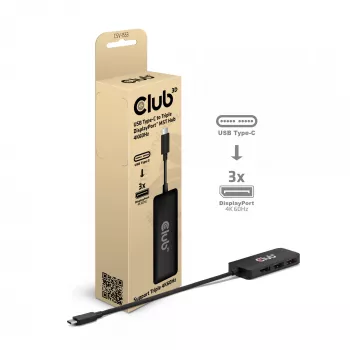 CLUB3D CSV-1553 USB-C uz trīs DisplayPort 4K60Hz
