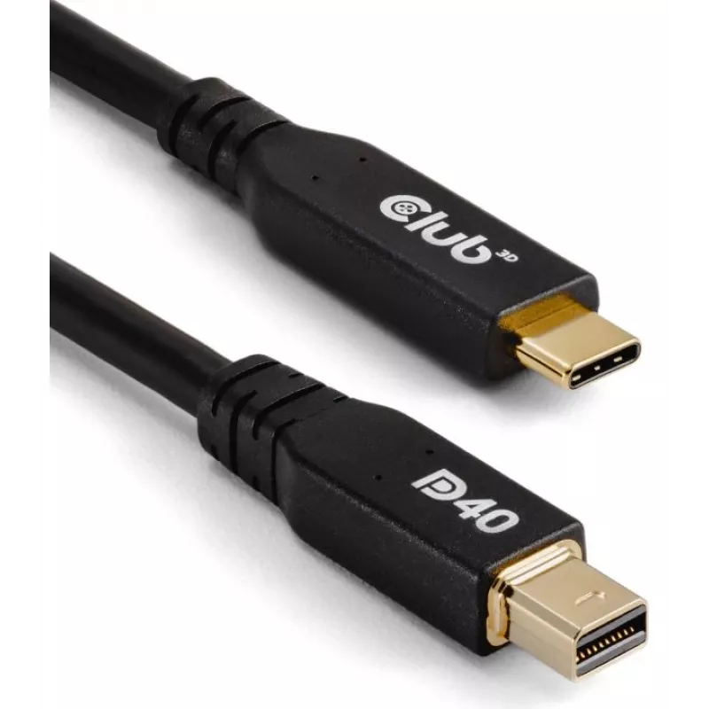 CLUB3D CAC-1561 kabelis DisplayPort 2 m Mini DisplayPort USB Type-C Melns