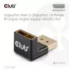 Adapter Club 3D DisplayPort vīrietis uz DisplayPort 1.4 sieviete 90° leņķis, atbalsta 4K@120Hz