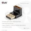 Adapter Club 3D DisplayPort vīrietis uz DisplayPort 1.4 sieviete 90° leņķis, atbalsta 4K@120Hz