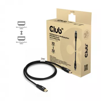 CLUB3D MiniDisplayPort™ uz MiniDisplayPort Divvirzienu VESA DP80 Sertificēts Kabelis M/M 1m/3.28ft