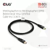 CLUB3D MiniDisplayPort™ uz MiniDisplayPort Divvirzienu VESA DP80 Sertificēts Kabelis M/M 1m/3.28ft