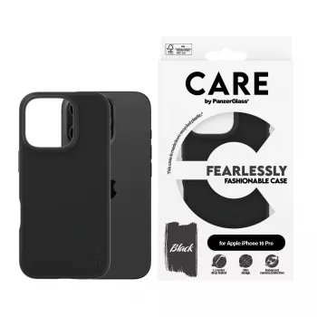 PanzerGlass CARE™ by ® Maciņš Melns iPhone 16 Pro, Vāciņš, Apple, Apple - iPhone 16 Pro, Melns