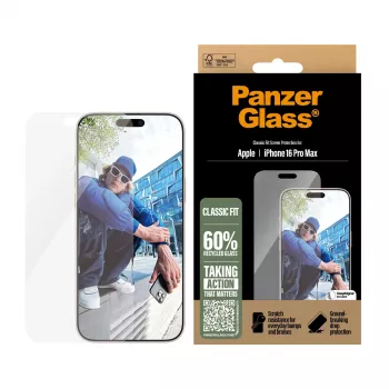 PanzerGlass® Ekrāna aizsargs iPhone 16 Pro Max | Classic Fit