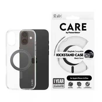 PanzerGlass CARE™ by ® Macītis Caurspīdīgs ar Melnu Kājiņu un MagSafe iPhone 16 Plus