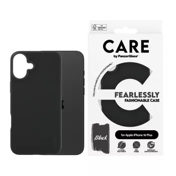 PanzerGlass CARE™ by ® Case Black iPhone 16 Plus, Vāciņš, Apple, Apple - iPhone 16 Plus, Melns