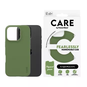 PanzerGlass CARE by® Fashionable Case Green iPhone 16 Pro vāciņš