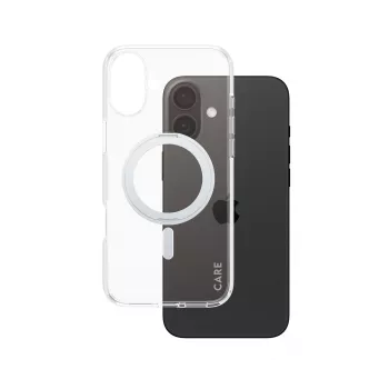 PanzerGlass CARE™ by ® Macīgs Caurspīdīgs ar Sudraba Statīvu un MagSafe iPhone 16 Plus
