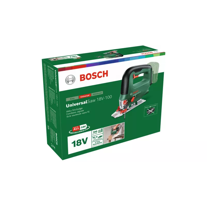 Bosch Universal Saw 18V-100 bezvadu finierzāģis 2600 sitieni/min 2 kg