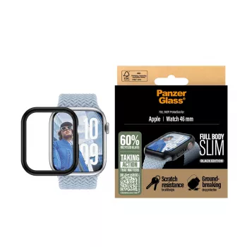 Aizsargstikls PanzerGlass Snappie Full Body Slim Black Apple Watch Series 10 46mm