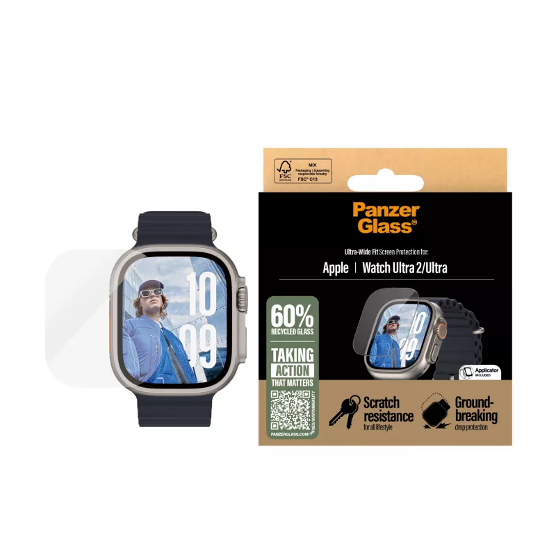 PanzerGlass® Ekrāna aizsargs Apple Watch Ultra 3 | Ultra 2 | Ultra | 49mm