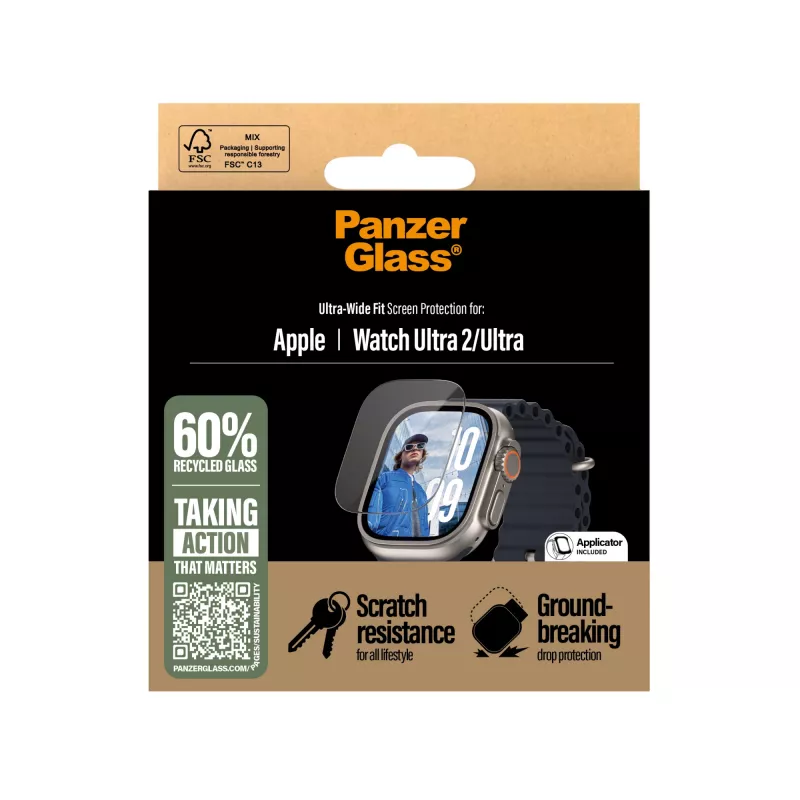 PanzerGlass® Ekrāna aizsargs Apple Watch Ultra 3 | Ultra 2 | Ultra | 49mm