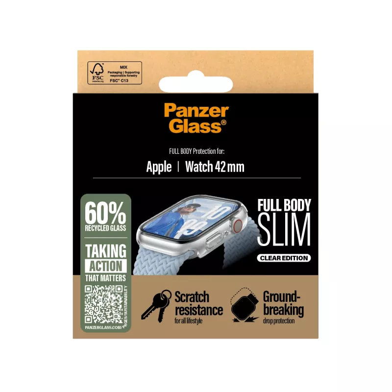PanzerGlass Snappie Full Body Slim Aizsargstikls Apple Watch 41mm '24