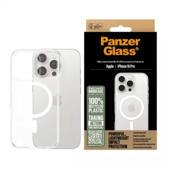 PanzerGlass HardCase Caurspīdīgs ar Balto MagSafe iPhone 16 Pro