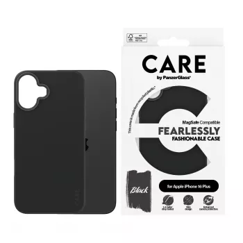 PanzerGlass CARE™ by ® Macīgs futrālis Black w. MagSafe iPhone 16 Plus, Vāciņš, Apple, Apple - iPhone 16 Plus, Melns