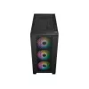 Cooler Master Elite 301 ARGB Mini Tower korpuss, melnā krāsā, ar logu, 3x 120 mm ARGB ventilatori