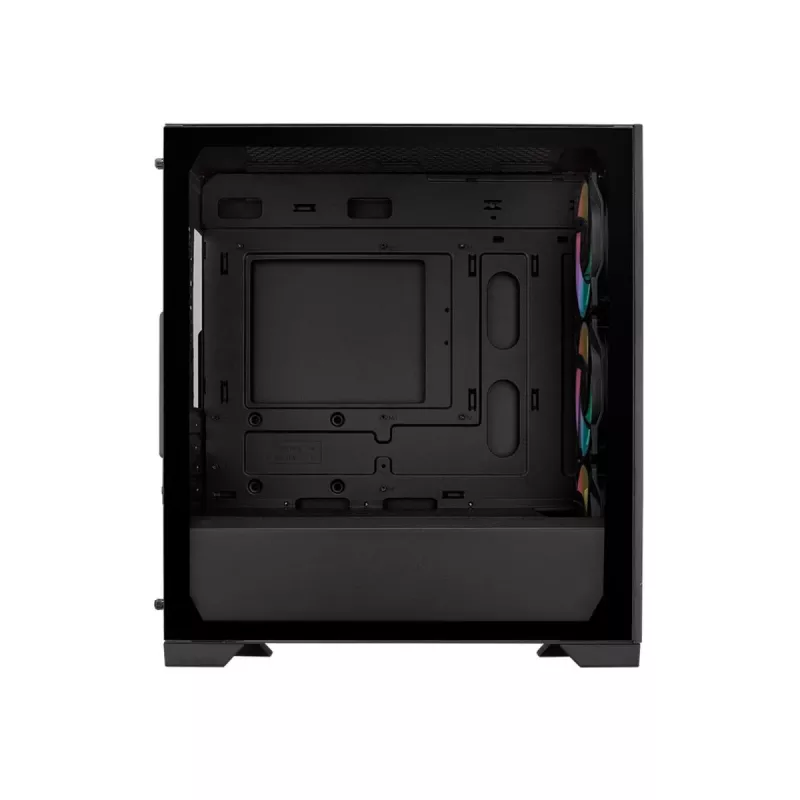 Cooler Master Elite 301 ARGB Mini Tower korpuss, melnā krāsā, ar logu, 3x 120 mm ARGB ventilatori