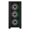Cooler Master Elite 301 ARGB Mini Tower korpuss, melnā krāsā, ar logu, 3x 120 mm ARGB ventilatori