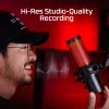 HyperX QuadCast 2 - USB Mikrofons (Melns), Podcast mikrofons, -7.5 dB, 20 - 20000 Hz, 0.05%, 32 Ω, 24 bit