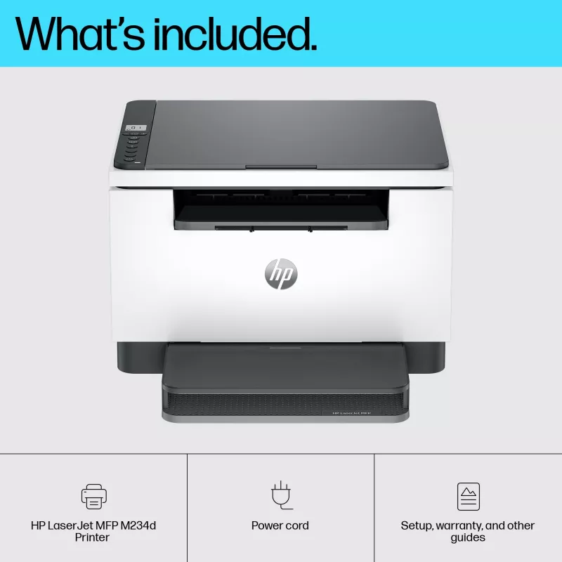 Daudzfunkciju printeris HP LaserJet MFP M234d — Mono lāzeris, 29 lpp/min, Duplekss, Ethernet, A4