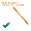 CLUB3D USB4 Gen 2x2 kabelis 2 m USB C oranžs