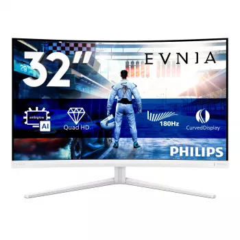 Philips Evnia 5000 32M2C5501/00 dators monitors 80 cm (31,5 collu) 2560 x 1440 pikseļi Quad HD LCD Balts