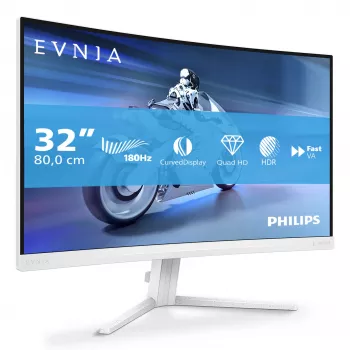 Philips Evnia 5000 32M2C5501/00 dators monitors 80 cm (31,5 collu) 2560 x 1440 pikseļi Quad HD LCD Balts