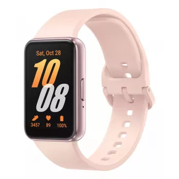 Samsung Galaxy Fit3 — viedais fitnesa aproce ar 4.06 cm (1.6 collu) AMOLED displeju, 40 mm, 256 x 402 pikseļi, skārienekrāns, rozā zelts
