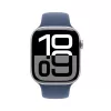 APPLE Watch Series 10 GPS 46mm Sudraba Alumīnija Korpuss ar Džinsa Sporta Siksniņu - M/L