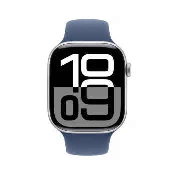 APPLE Watch Series 10 GPS + Cellular 46mm Sudraba alumīnija korpuss ar Denim Sport siksnu - M/L