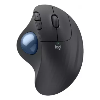 LOGITECH Ergo M575s Bezvadu Trackball - Pelēks ar zilu bumbu