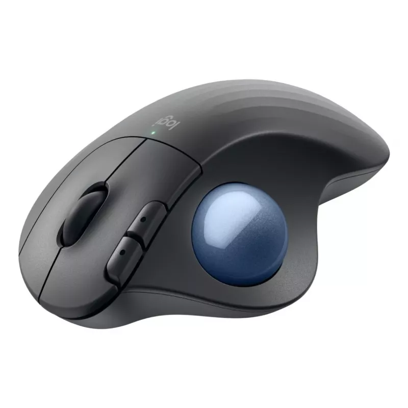 LOGITECH Ergo M575s Bezvadu Trackball - Pelēks ar zilu bumbu